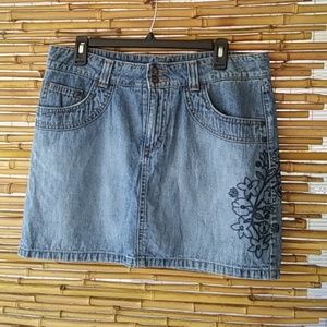 Lee One True Fit Lower On The Waist Jean Skirt
